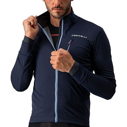 castelli GO Jacket Chaqueta, Hombre, Savile Blue, XL