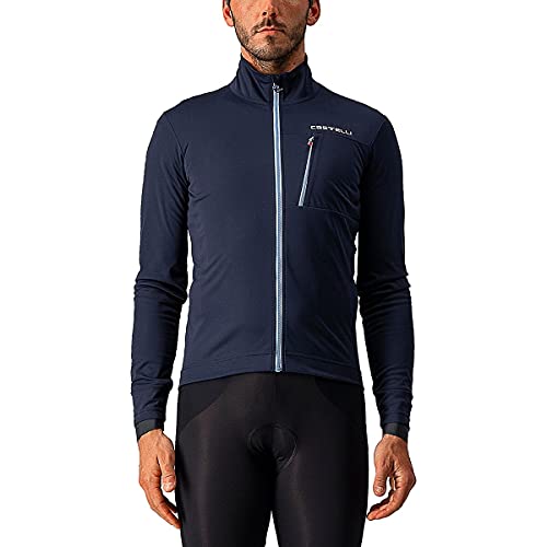 castelli GO Jacket Chaqueta, Hombre, Savile Blue, XL