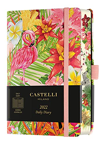 Castelli Milano EDEN Flamingo Diary 2022 9 x 14 cm Diario S/D Tapa dura 384 Pag