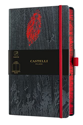 Castelli Milano Forestry Leaf - Cuaderno (13 x 21 cm), color gris oscuro