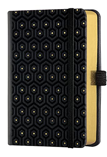 Castelli Milano Honeycom Gold Diary 2022 9 x 14 cm Diario S/D Tapa dura, color negro, 384 páginas