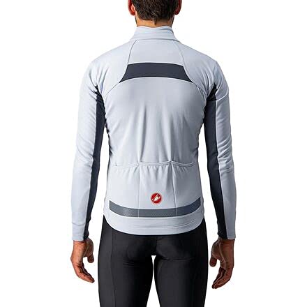 castelli MORTIROLO Vi Jacket Chaqueta, Hombre, Plata y Gris Oscuro, XXL