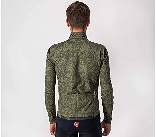 castelli Perfetto Ros Long Sleeve Camiseta, Hombre, Military Green/Light Military-Black, 4XL