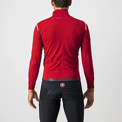 castelli Perfetto Ros Long Sleeve Chaqueta, Hombre, Pro Red/Brilliant Orange, L