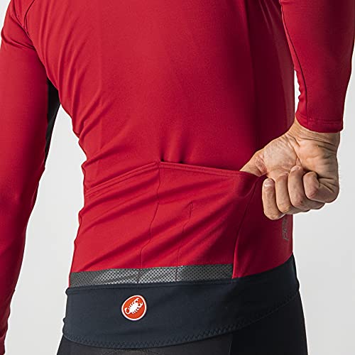 castelli Perfetto Ros Long Sleeve Chaqueta, Hombre, Pro Red/Brilliant Orange, XL