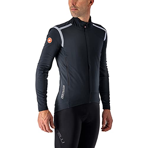 castelli Ros Long Sleeve Chaqueta Deportiva, Hombre, Light Black, X-Large