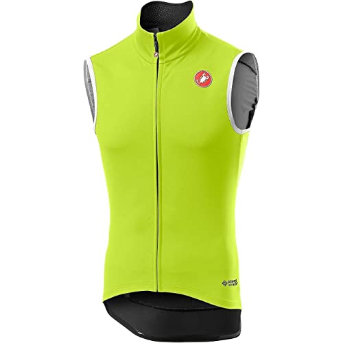 castelli Ros Vest Chaleco Deportivo, Hombre, Amarillo neón, L