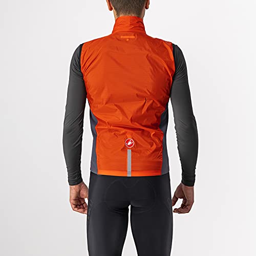 castelli Squadra Stretch Vest Chaleco Deportivo, Hombre, Fiery Red/Dark Gray, M