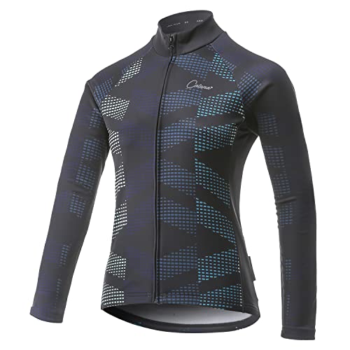 CATENA Maillot de Ciclismo de Manga Larga para Mujer con Tejido Transpirable de Secado rápido Camiseta térmica Otoño e Invierno