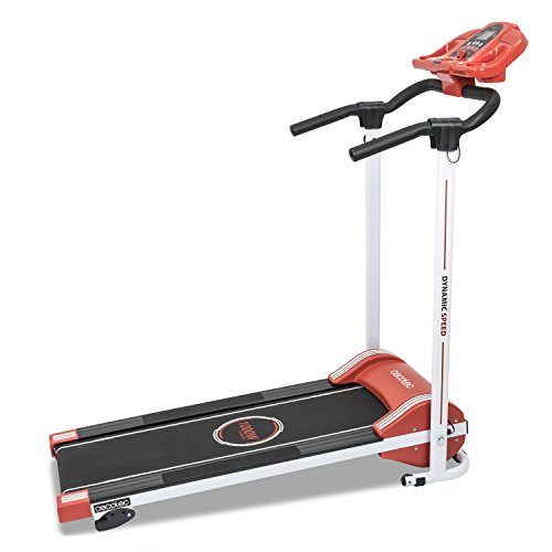 Cecotec Cinta de Andar RunnerFit Step Red Series. 12 programas predefinidos, Pantalla LED, 10 Km/h, con Altavoces, Sistema Seguridad Magnético, Plegable, 1000 W.