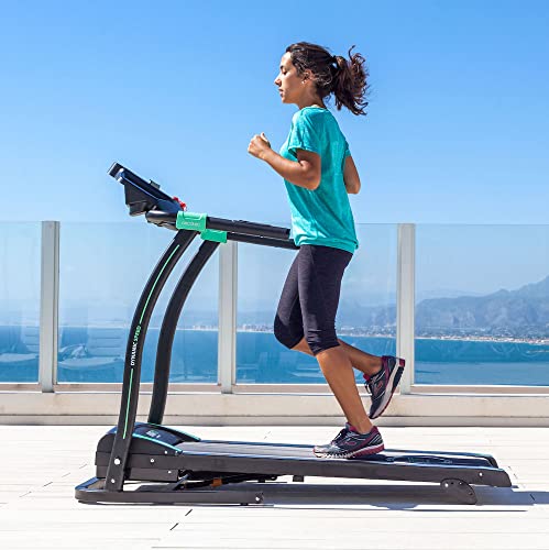 Cecotec Cinta de Correr Eléctrica Plegable RunnerFit Sprint, Pulsómetro, Portabotellas, Brazos de agarre de espuma, Pantalla LED, 12 Programas, Hasta 14 km/h, Peso Máximo 120 Kg