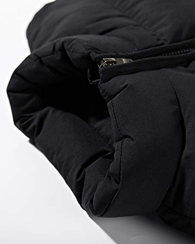 Chaleco Acolchado Ligero de Hombre Chaqueta Sin Mangas Cierre De Cremallera Negro 5XL