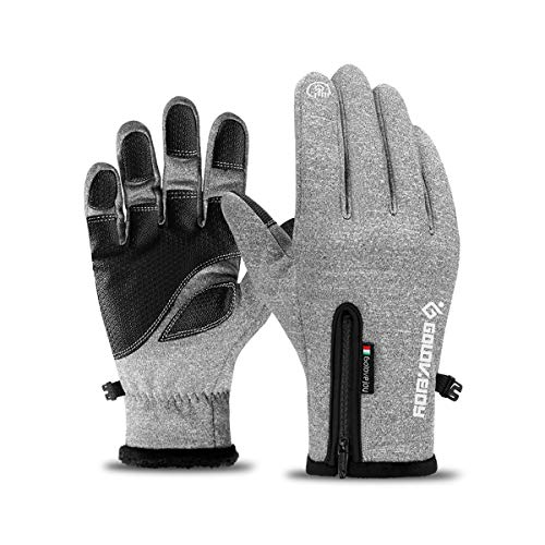 CHEREEEKI Guantes de Moto, Guantes para Pantalla Táctil, Impermeables y Resistentes al Viento, Guantes de Invierno Cálidos y Antideslizantes Guantes para Mujeres y Hombres(XXL, Negro)