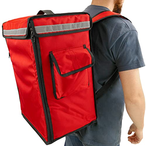 CityBAG - Mochila isotérmica 35 x 49 x 25 cm roja para Comidas al Aire Libre y Entrega de Pedidos de Comida en Moto o Bicicleta