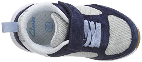 Clarks Aeon Flex T, Zapatillas Niños, Azul (Navy Combi Navy Combi), 25 EU