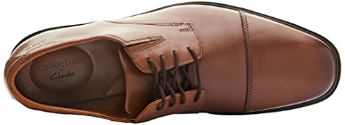 Clarks Tilden Cap, Zapatos de Cordones Derby Hombre, Marrón (Dark TanLea), 44 EU