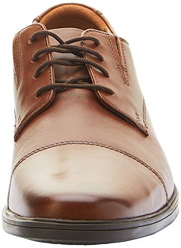 Clarks Tilden Cap, Zapatos de Cordones Derby Hombre, Marrón (Dark TanLea), 44 EU