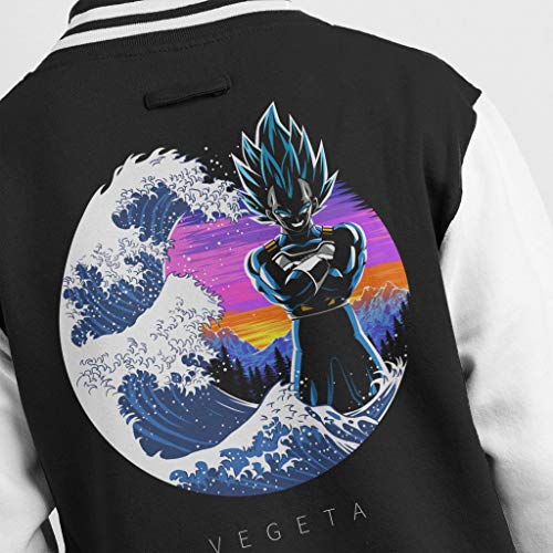 Cloud City 7 Dragon Ball Z Tsunami Wave Vegeta Chaqueta para niños Negro Negro/Blanco X - Small (3-4 años)