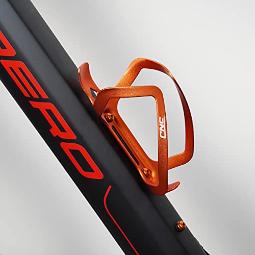 CNC Portabidón para Bicicleta, Portabidones para Bicicleta MTB，Aluminio Portabidón de Bicicleta，2 pcs,Naranja