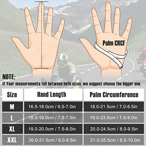 COFIT Guantes de Motos, Guantes de Pantalla Táctil Full Touch para Carreras de Motos, MTB, Escalada, Senderismo y Otros Deportes al Aire Libre - Negro XXL