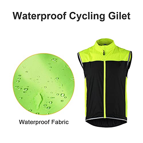 COITROZR Chaleco Cortavientos Ciclismo Hombre Mujer Chaleco Bici Reflectante Impermeable Chaleco Bicicleta Transpirable Chaleco MTB Sin Mangas Chaqueta Sin Mangas Cortavientos,Azul,M