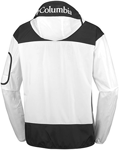 Columbia KM2005 Coupe-vent Homme Blanc/Noir FR : L (Taille Fabricant : L)