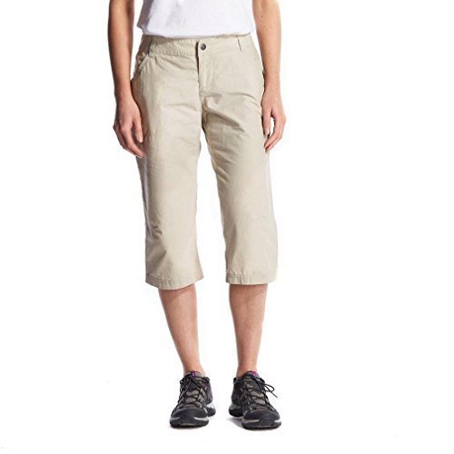 Columbia Pantalón capri para mujer, Beige (Fossil), ES 46 (UK 14)