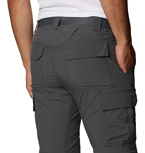 Columbia Silver Ridge II Convertible , Pantalones de senderismo convertibles Hombre, Gris (Grill), 36W/34L