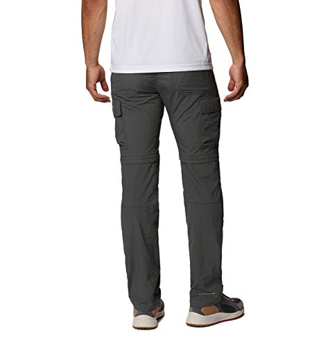 Columbia Silver Ridge II Convertible , Pantalones de senderismo convertibles Hombre, Gris (Grill), 36W/34L