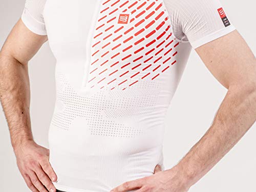 Compressport Camiseta para Adultos Trail Running Postural SS Top White T1