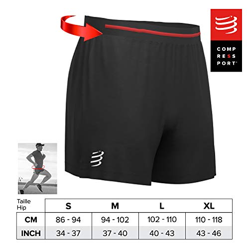 COMPRESSPORT Performance Short Sport Adulto Unisex, Negro, XL