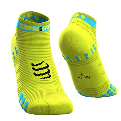 COMPRESSPORT SL3T2FY Calcetines, Hombre, Amarillo flúor, 2XL