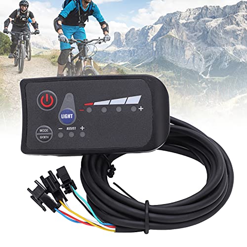 Controlador de Pantalla de Bicicleta, Instrumento de Pantalla LED de Bicicleta Eléctrica de Peso Ligero Carcasa de ABS Impermeable para Reparación de Bicicleta Eléctrica para Scooter