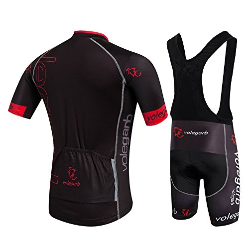 Cornasee Ropa Ciclismo Verano para Hombre Ciclismo Maillot y Culotte Pantalones Cortos (Negro,3XL)