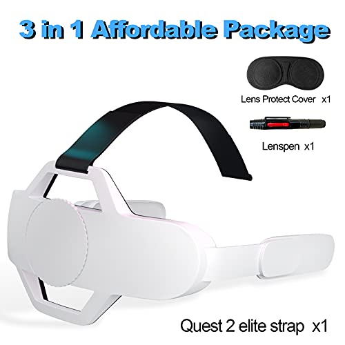 Correa elite ajustable Oculus quest 2 strap almohadilla para la cabeza extraíble y lavable juego de accesorios para correa para la cabeza Quest 2 con tapa cubierta de lente y pluma de lente