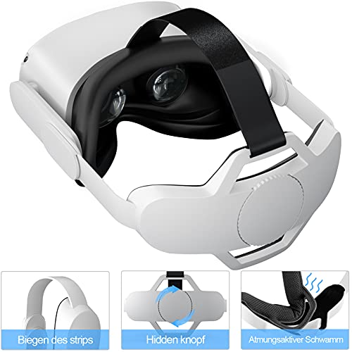 Correa elite ajustable Oculus quest 2 strap almohadilla para la cabeza extraíble y lavable juego de accesorios para correa para la cabeza Quest 2 con tapa cubierta de lente y pluma de lente