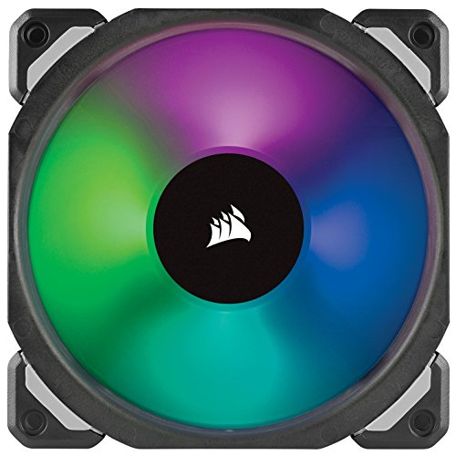 Corsair ML120 Pro - Ventilador de levitación magnética, 120 mm premium, con LED RGB, paquete de 3 ventiladores con Lighting Node PRO (CO-9050076-WW)