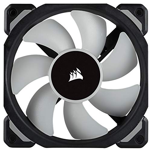 Corsair ML120 Pro - Ventilador de levitación magnética, 120 mm premium, con LED RGB, paquete de 3 ventiladores con Lighting Node PRO (CO-9050076-WW)