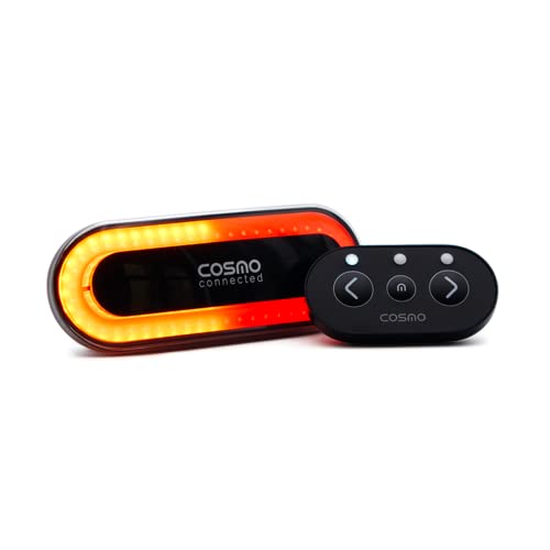 Cosmo Connected CB-COB-001-BLACK La luz Inteligente para la Bicicleta y la Movilidad Urbana