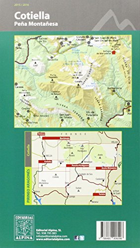 Cotiella, Peña Montañesa (Pirineo Aragonés), mapa excursionista. Escala 1:25.000. Alpina Editorial. (Mapa Y Guia Excursionista)