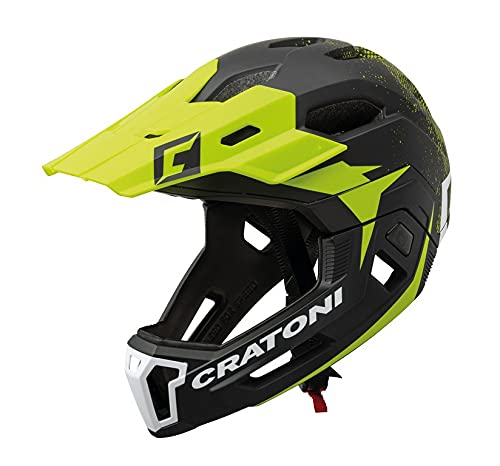 Cratoni Casco C-Maniac 2.0MX MTB NE/Lima Mat.58-61, Adultos Unisex, Multicolor (Multicolor), 58-61