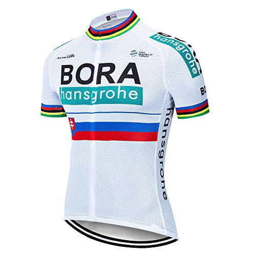 Cremallera del Equipo Profesional Maillot Ciclismo Hombre Manga Corta