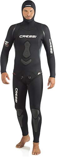 Cressi Apnea Men Complete Wetsuit 5mm Traje Profesional de Apnea y Pesca, Hombre, Negro, M/3