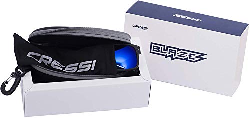 Cressi Blaze Sunglasses Gafas de Sol HTC polarizadas y repelentes al Agua, Adultos Unisex, Kiwi/Espejadas Lentes Verde, Talla única