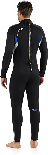 Cressi Castoro Traje Monopieza de Buceo Neopreno 5mm, Hombre, Negro/Azul/Gris, XL/5