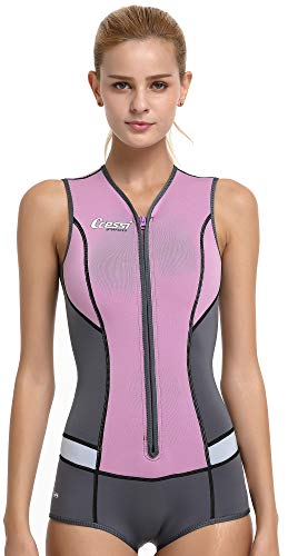 Cressi Idra Swimsuit Traje de baño de Neopreno 2 mm para Mujer, Rosa, L/4