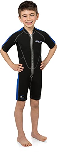 Cressi Lido Traje Monoshort, Junior Unisex, Negro/Azul, L