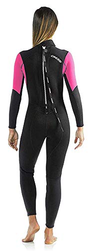 Cressi Morea Traje de Buceo Neopreno, Mujer, Negro/Rosa/Plata, S/2