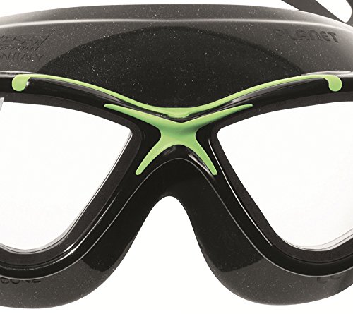 Cressi Planet Swim Goggles - Premium Anti Niebla Gafas de Natación Máscara 100% Anti UV, Negro/Lime/Negro