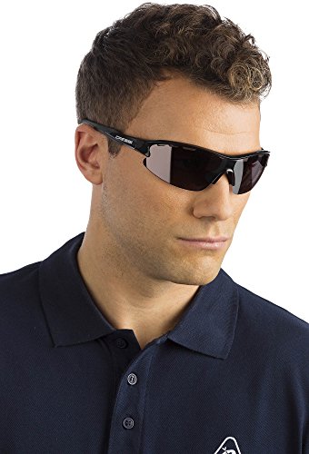 Cressi Vento Gafas de Sol, Hombre, Negro/Lente Gris Oscuro, Talla Única